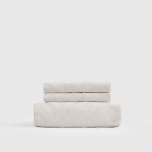 Quince European Linen California King Fitted Sheet Set - SAND